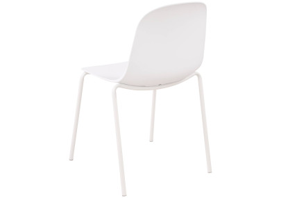 Ensemble de mobilier de jardin Torin avec 2 chaises blanc