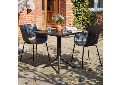 Ensemble de mobilier de jardin Norva avec 2 chaises noir