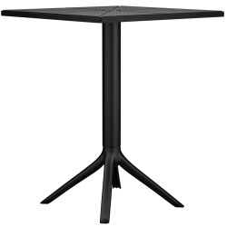 Ensemble de mobilier de jardin Norva avec 4 chaises noir