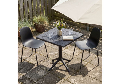 Ensemble de mobilier de jardin Nerra avec 2 chaises noir