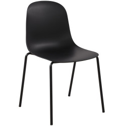 Ensemble de mobilier de jardin Nerra avec 2 chaises noir