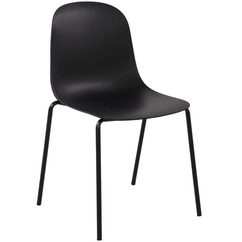 Ensemble de mobilier de jardin Nerra avec 2 chaises noir