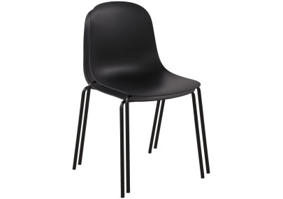 Ensemble de mobilier de jardin Nerra avec 2 chaises noir