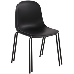 Ensemble de mobilier de jardin Nerra avec 2 chaises noir