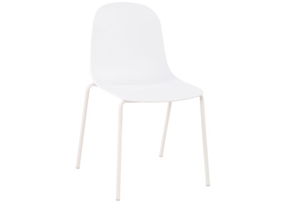 Ensemble de mobilier de jardin Nerra avec 4 chaises blanc