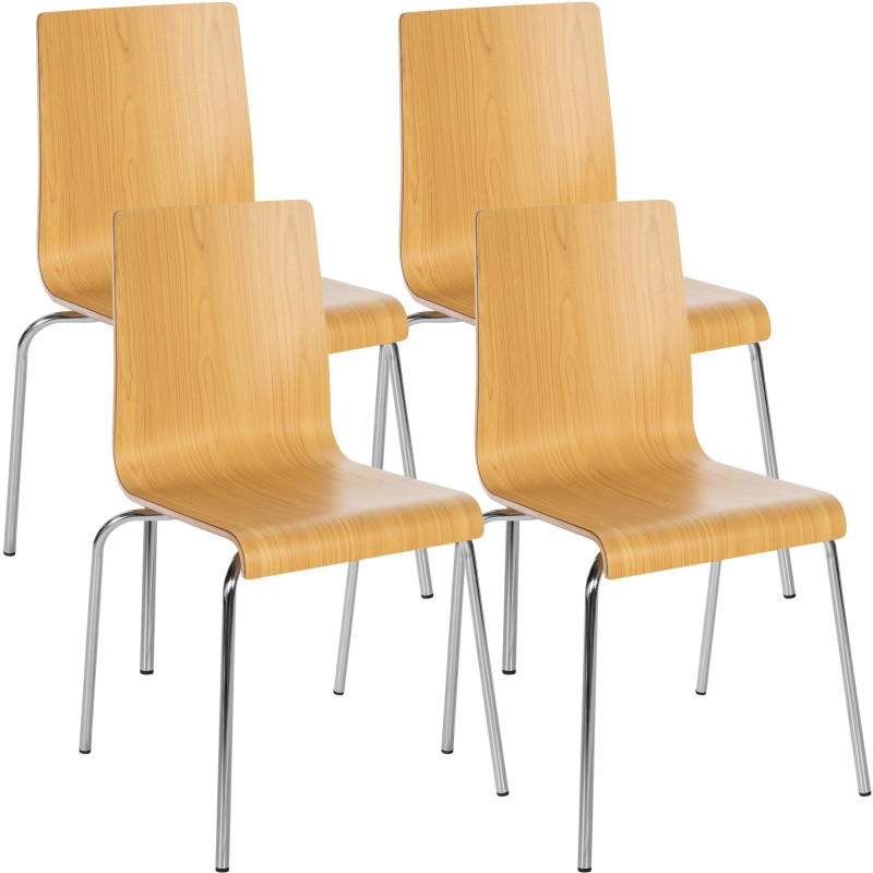 Ensemble de 4 chaises visiteurs Gahanna nature