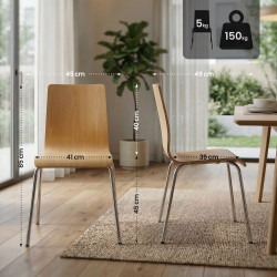 Ensemble de 4 chaises visiteurs Gahanna nature