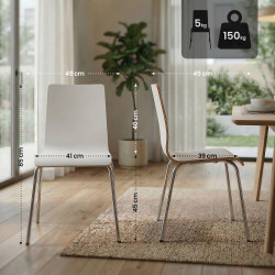 Ensemble de 4 chaises visiteurs Gahanna blanc