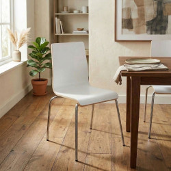 Ensemble de 4 chaises visiteurs Gahanna blanc