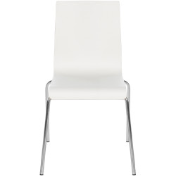 Ensemble de 4 chaises visiteurs Gahanna blanc