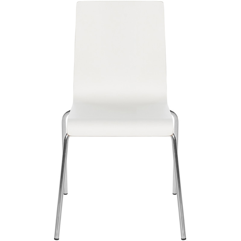 Ensemble de 4 chaises visiteurs Gahanna blanc
