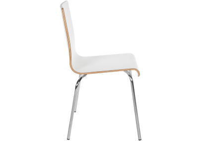 Ensemble de 4 chaises visiteurs Gahanna blanc