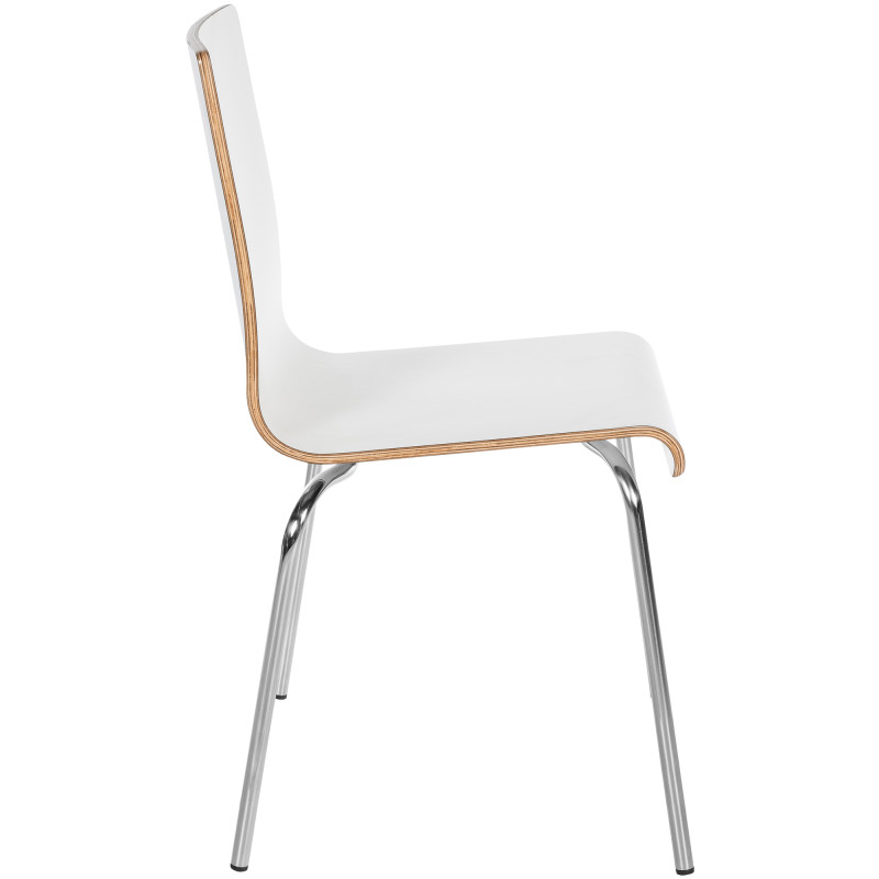 Ensemble de 4 chaises visiteurs Gahanna blanc