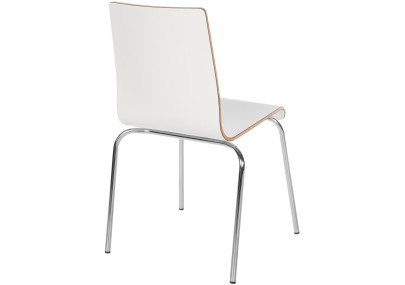 Ensemble de 4 chaises visiteurs Gahanna blanc