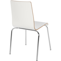Ensemble de 4 chaises visiteurs Gahanna blanc