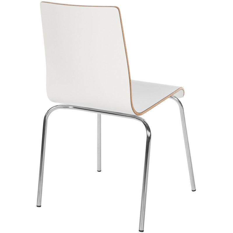 Ensemble de 4 chaises visiteurs Gahanna blanc