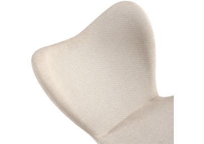 Ensemble de 2 chaises de salle à manger en tissu Maika crème