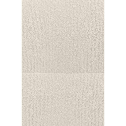 Ensemble de 2 chaises de salle à manger Merlinda en tissu Teddy crème