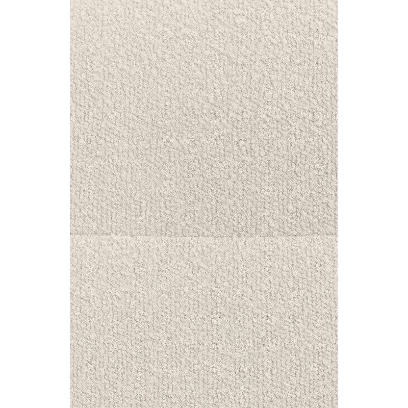 Ensemble de 2 chaises de salle à manger Merlinda en tissu Teddy crème