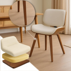 Ensemble de 2 chaises visiteurs en tissu Beverley noix/crème