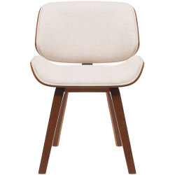 Ensemble de 2 chaises visiteurs en tissu Beverley noix/crème