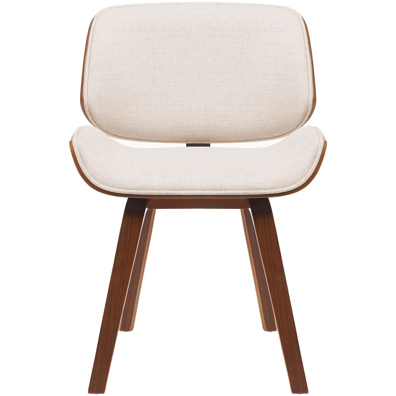 Ensemble de 2 chaises visiteurs en tissu Beverley noix/crème