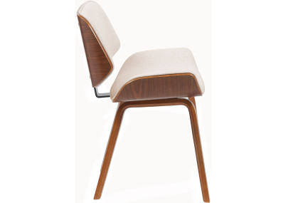 Ensemble de 2 chaises visiteurs en tissu Beverley noix/crème