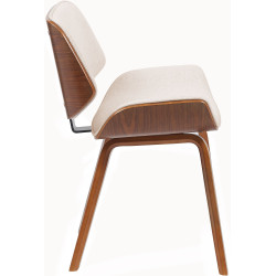Ensemble de 2 chaises visiteurs en tissu Beverley noix/crème