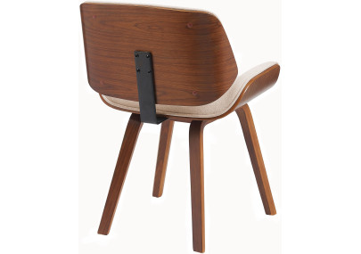 Ensemble de 2 chaises visiteurs en tissu Beverley noix/crème