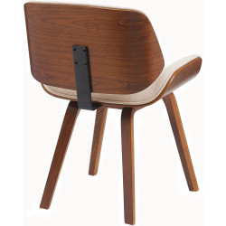 Ensemble de 2 chaises visiteurs en tissu Beverley noix/crème