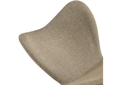Ensemble de 2 chaises de salle à manger en tissu Maika taupe