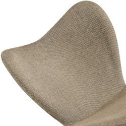 Ensemble de 2 chaises de salle à manger en tissu Maika taupe