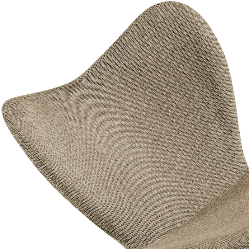 Ensemble de 2 chaises de salle à manger en tissu Maika taupe