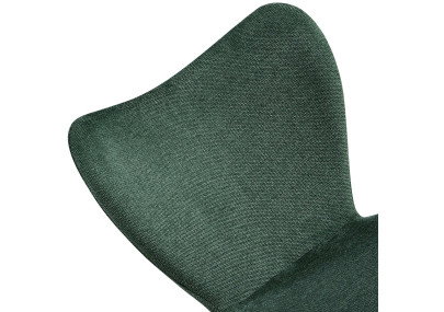 Ensemble de 2 chaises de salle à manger en tissu Maika vert