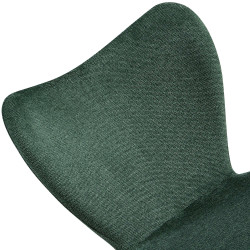 Ensemble de 2 chaises de salle à manger en tissu Maika vert