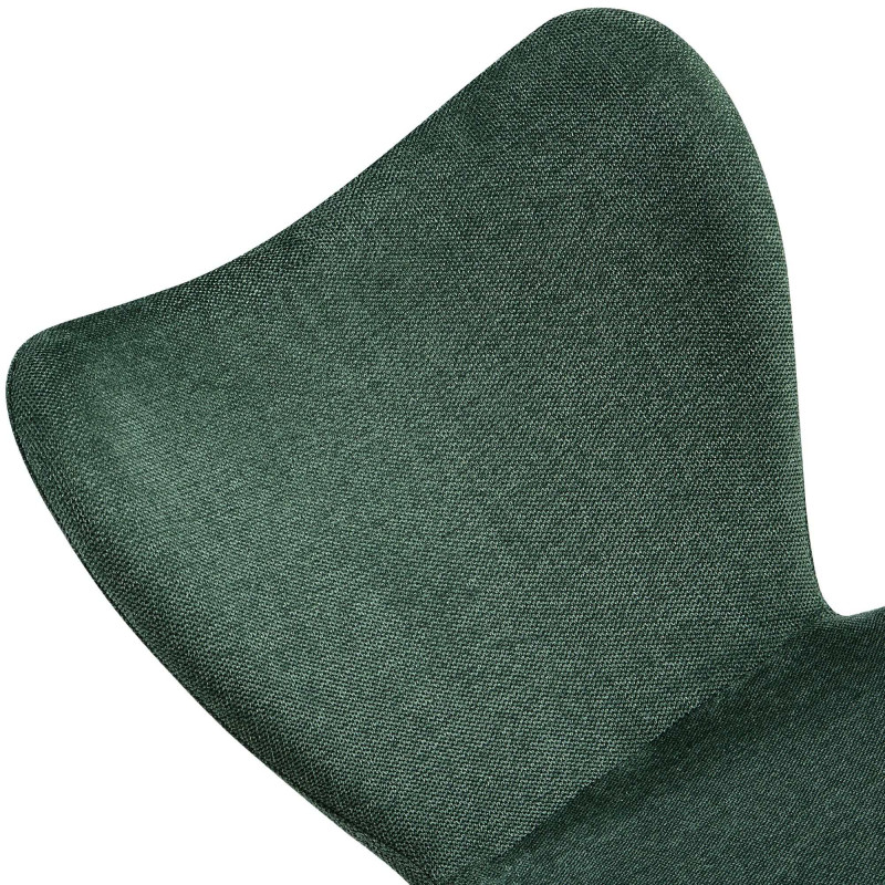Ensemble de 2 chaises de salle à manger en tissu Maika vert