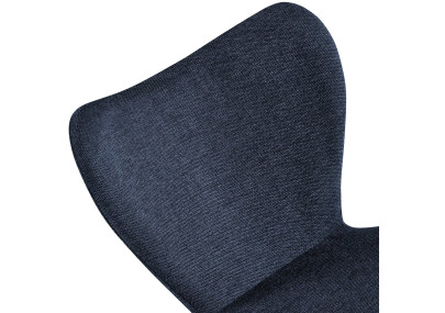 Ensemble de 2 chaises de salle à manger en tissu Maika bleu