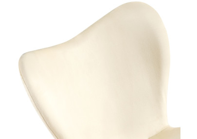 Ensemble de 2 chaises de salle à manger Maika en velours crème