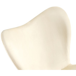 Ensemble de 2 chaises de salle à manger Maika en velours crème