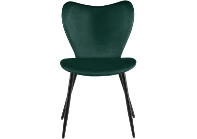 Ensemble de 2 chaises de salle à manger Maika en velours vert