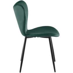 Ensemble de 2 chaises de salle à manger Maika en velours vert