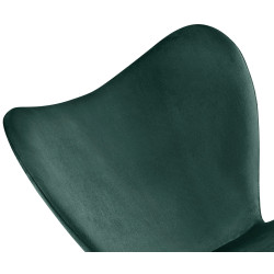Ensemble de 2 chaises de salle à manger Maika en velours vert