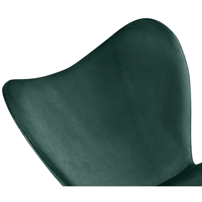 Ensemble de 2 chaises de salle à manger Maika en velours vert