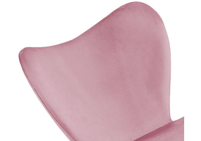 Ensemble de 2 chaises de salle à manger Maika en velours rose
