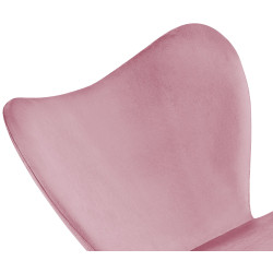 Ensemble de 2 chaises de salle à manger Maika en velours rose