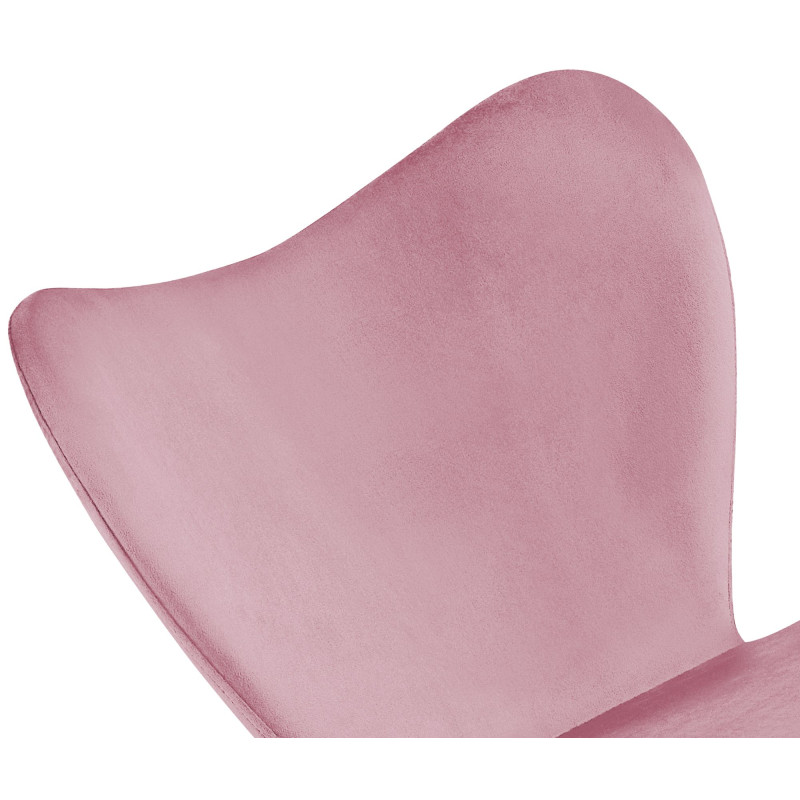 Ensemble de 2 chaises de salle à manger Maika en velours rose