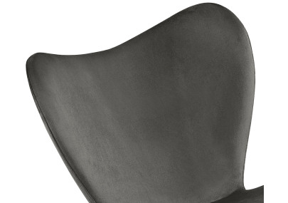 Ensemble de 2 chaises de salle à manger Maika en velours anthracite