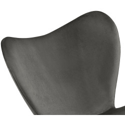 Ensemble de 2 chaises de salle à manger Maika en velours anthracite