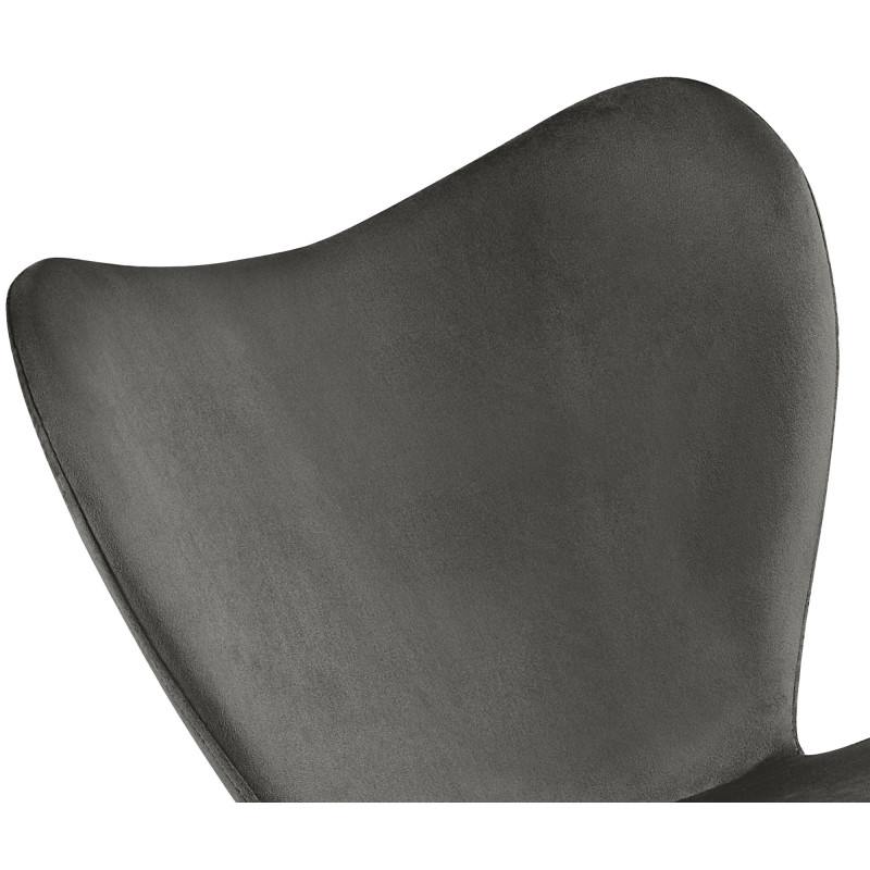 Ensemble de 2 chaises de salle à manger Maika en velours anthracite