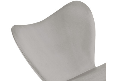 Ensemble de 2 chaises de salle à manger Maika en velours gris
